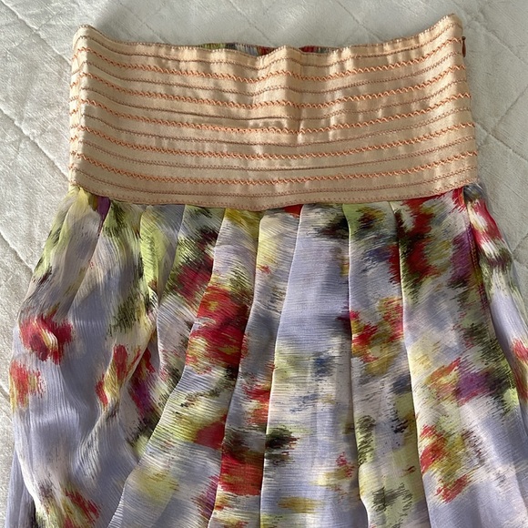 Silk Strapless Elizabeth and James Tulip Hem Dress - Picture 3 of 11